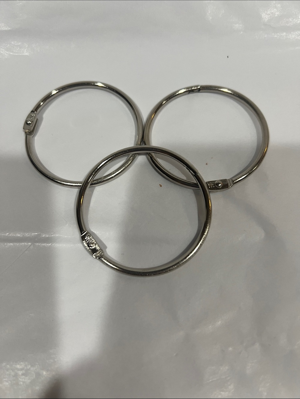 Silver Binder Rings - Set of 3